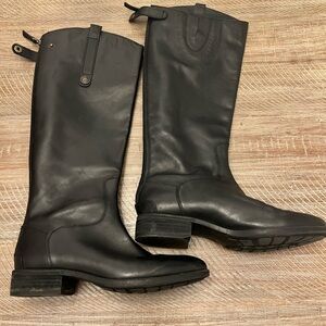 Sam Edelman Black Leather Heeled Boots